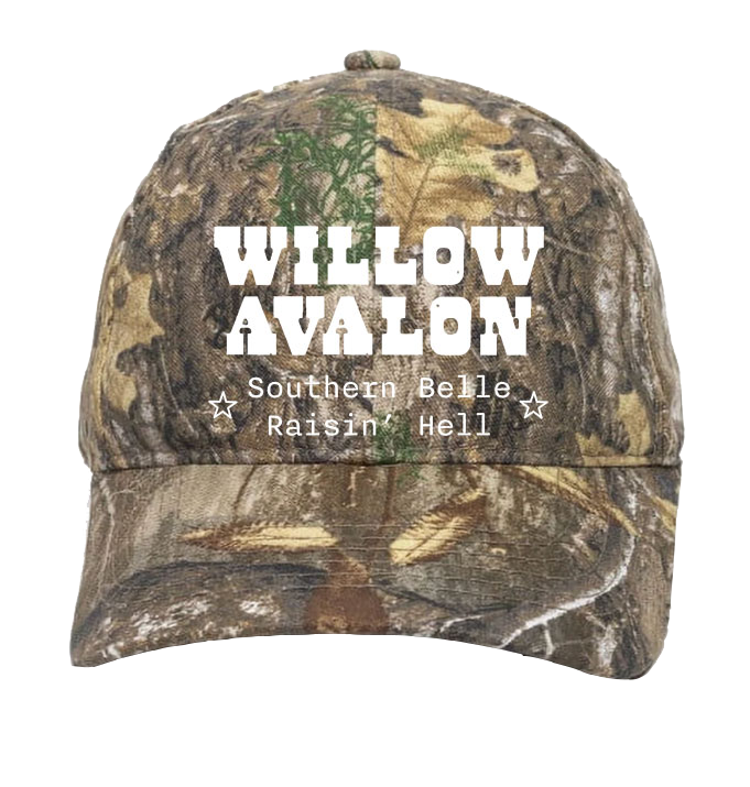 SOUTHERN BELLE RAISING HELL CAMO HAT