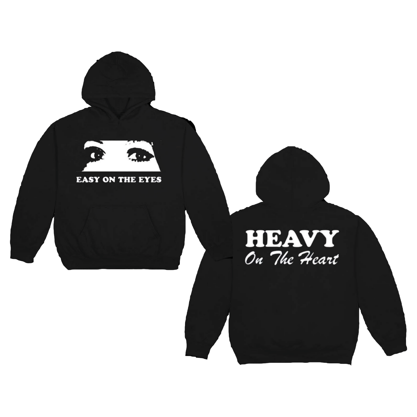 EASY ON THE EYES HOODIE (BLACK/WHITE)