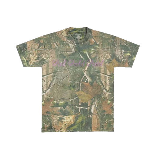 PINK POCKET PISTOL RHINESTONE TEE (CAMO)